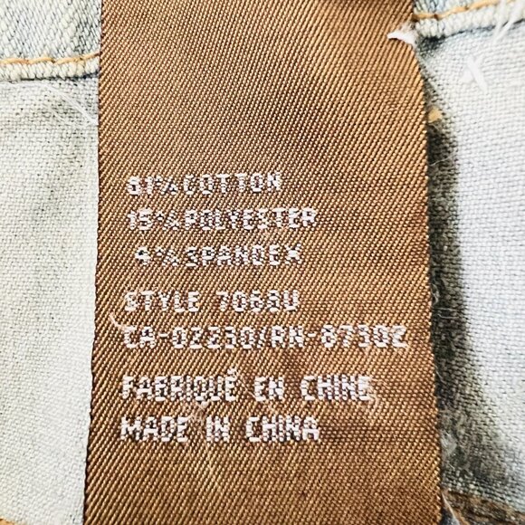 Chagall Women's Beaded Embellished Tan Crop Jeans Size 8 Cuffed Stretch Mid Rise - Picture 6 of 12